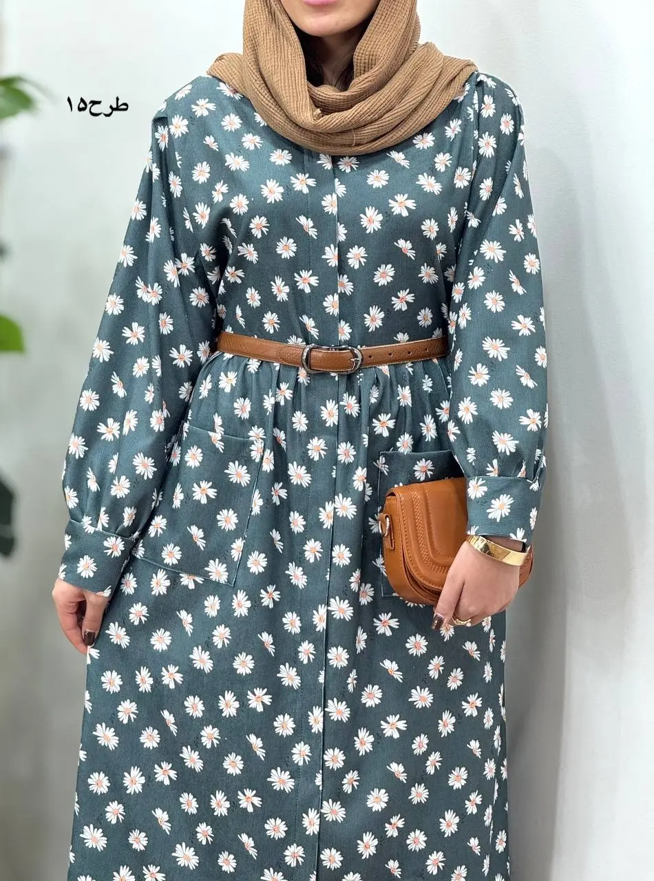 پیراهن مانتویی پاییزه طرحدار آیسو سانیا 2